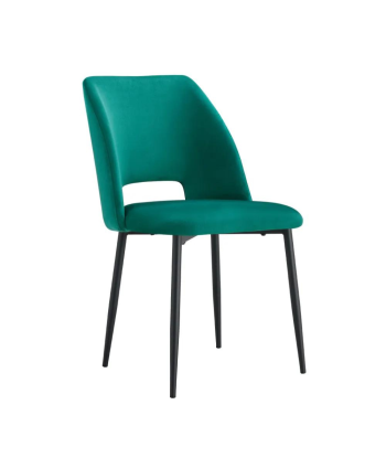 Chaise Ava Noir velours vert hantent personnes