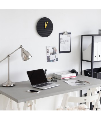 Horloge design Wave, noir chez Cornerstreet bien 