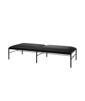 Banquette design cuir noir, EX.T en stock