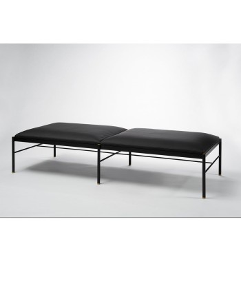 Banquette design cuir noir, EX.T en stock