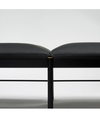 Banquette design cuir noir, EX.T en stock