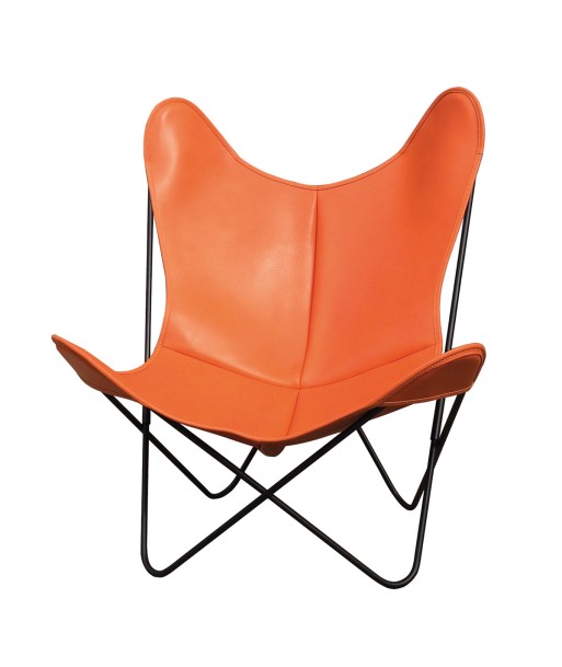 Fauteuil AA, cuir orange À commander