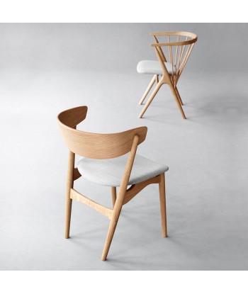 Fauteuil design, Sibast N°8, bois huilé et cuir beige la livraison gratuite