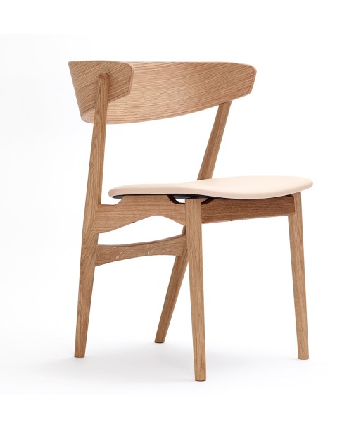 Fauteuil design, Sibast N°7, bois chêne et cuir beige 50% de réduction en Octobre 2024