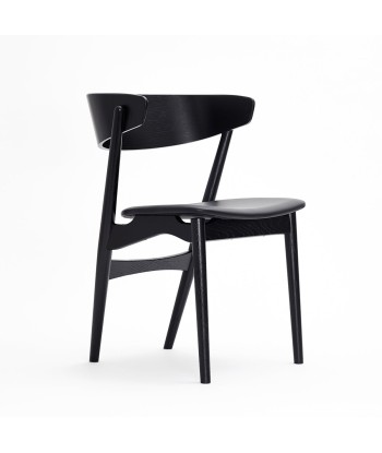 Fauteuil design, Sibast N°7, noir en linge