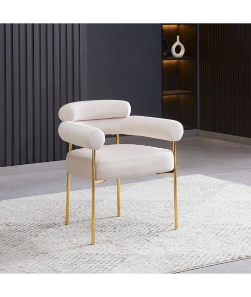 Chaise Bulle Or velours Beige Le MVP de beaucoup