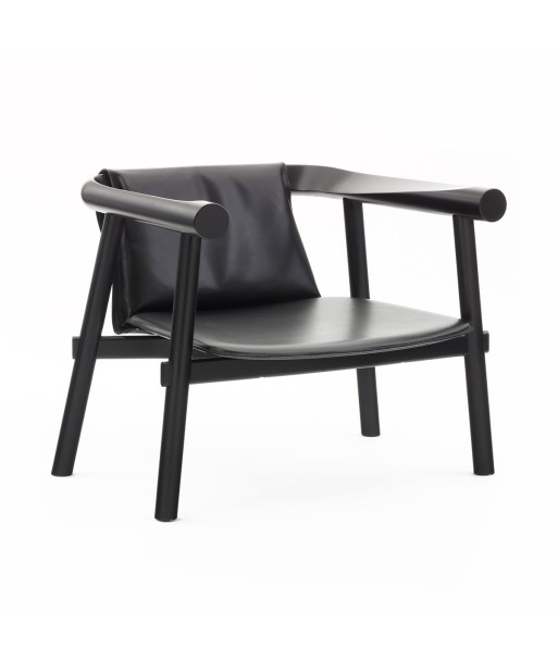 Fauteuil design Altay cuir noir, Coédition Venez acheter