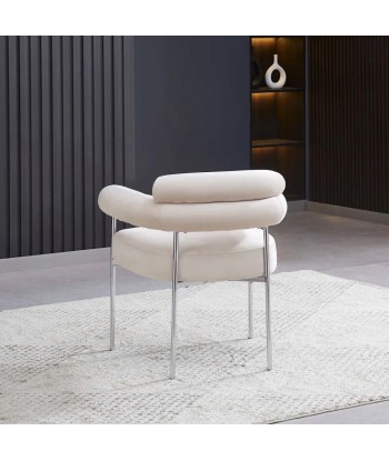 Chaise Bulle Argent velours beige plus qu'un jeu 