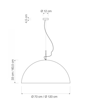 Suspension Mezza Luna, noir et or JUSQU'A -70%! 