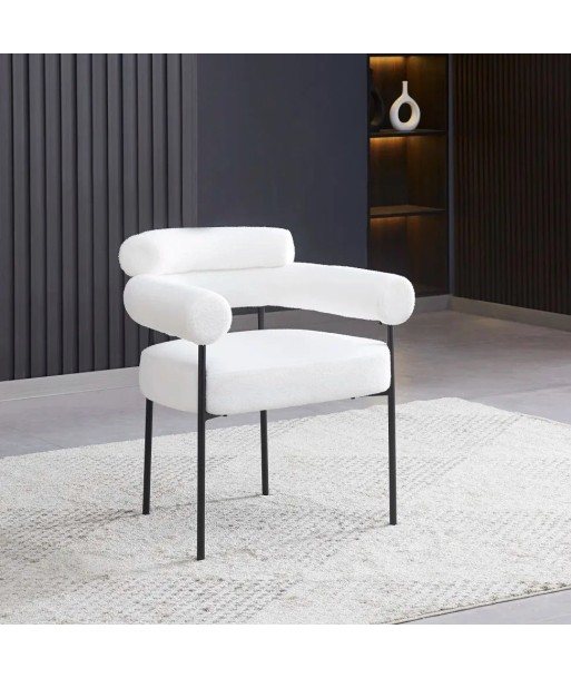 Chaise Bulle Noir laine bouclée blanche le concept de la Pate a emporter 