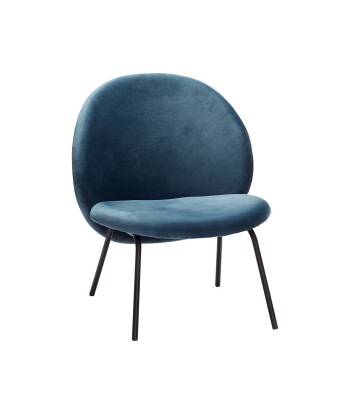 Fauteuil en velours bleu, Hübsch outlet