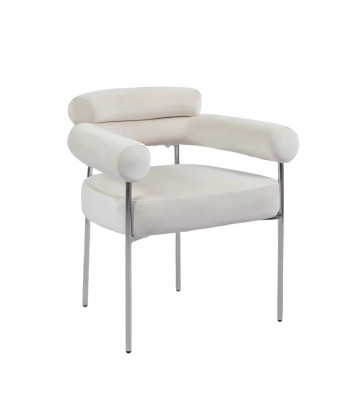 Chaise Bulle Argent velours beige plus qu'un jeu 