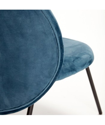 Fauteuil en velours bleu, Hübsch outlet