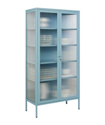 Vitrine métal H 170 cm bleu clair, Mustard Made la chaussure