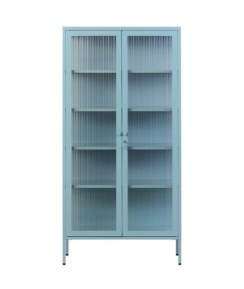 Vitrine métal H 170 cm bleu clair, Mustard Made la chaussure