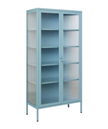 Vitrine métal H 170 cm bleu clair, Mustard Made la chaussure