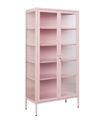 Vitrine métal H 170 cm rose pâle, Mustard Made brillant des détails fins