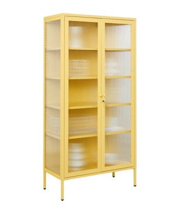 Vitrine métal H 170 cm jaune, Mustard Made plus qu'un jeu 