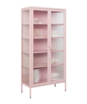 Vitrine métal H 170 cm rose pâle, Mustard Made brillant des détails fins