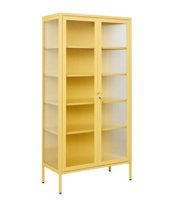 Vitrine métal H 170 cm jaune, Mustard Made plus qu'un jeu 