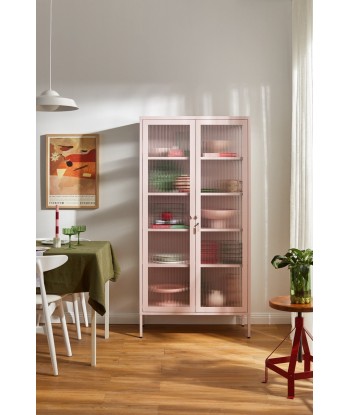 Vitrine métal H 170 cm rose pâle, Mustard Made brillant des détails fins