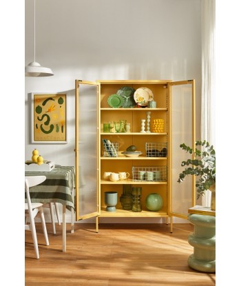 Vitrine métal H 170 cm jaune, Mustard Made plus qu'un jeu 