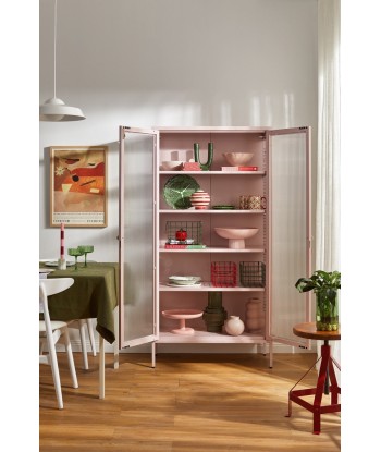 Vitrine métal H 170 cm rose pâle, Mustard Made brillant des détails fins