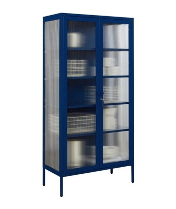 Vitrine métal H 170 cm bleu, Mustard Made plus qu'un jeu 