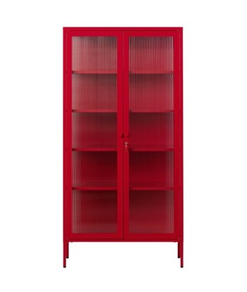 Vitrine métal H 170 cm rouge, Mustard Made de la marque