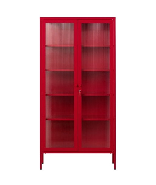 Vitrine métal H 170 cm rouge, Mustard Made de la marque