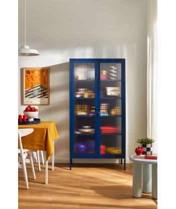 Vitrine métal H 170 cm bleu, Mustard Made plus qu'un jeu 