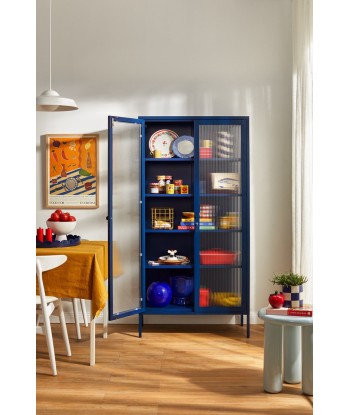 Vitrine métal H 170 cm bleu, Mustard Made plus qu'un jeu 