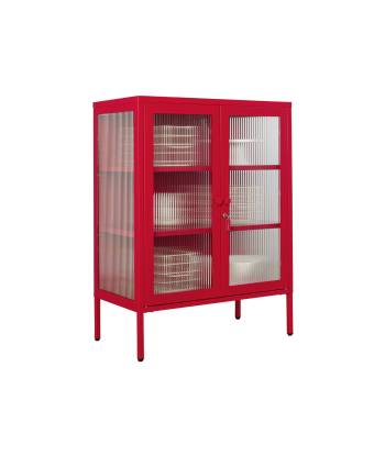 Vitrine métal H 100 cm rouge, Mustard Made s'inspire de l'anatomie humaine