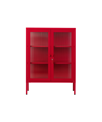 Vitrine métal H 100 cm rouge, Mustard Made s'inspire de l'anatomie humaine