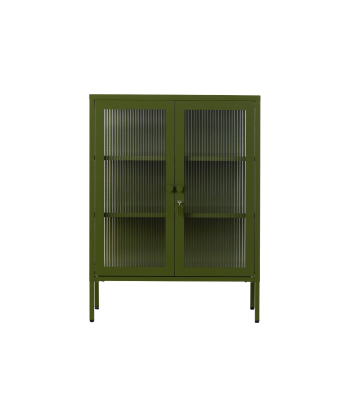 Vitrine métal H 100 cm vert olive, Mustard Made Pour