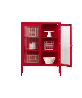 Vitrine métal H 100 cm rouge, Mustard Made s'inspire de l'anatomie humaine