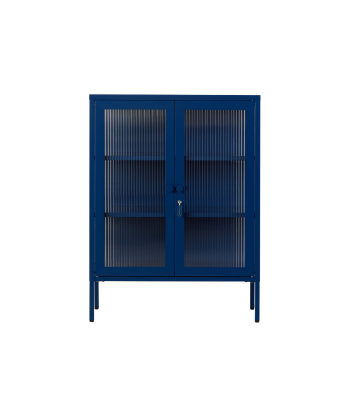 Vitrine métal H 100 cm bleu, Mustard Made destockage