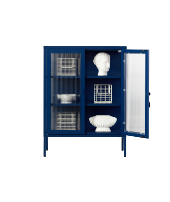 Vitrine métal H 100 cm bleu, Mustard Made destockage