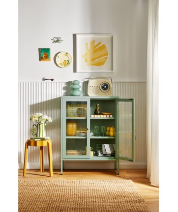 Vitrine métal H 100 cm vert d'eau, Mustard Made pas cher 