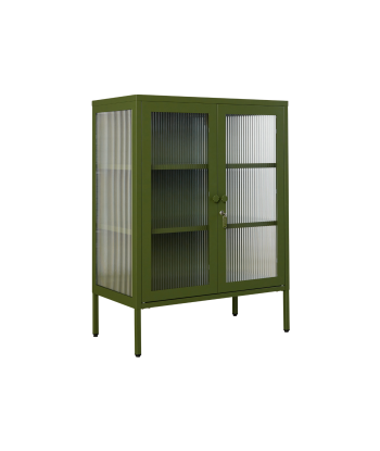 Vitrine métal H 100 cm vert olive, Mustard Made Pour