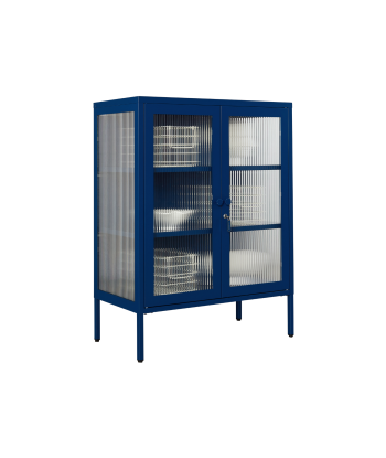 Vitrine métal H 100 cm bleu, Mustard Made destockage