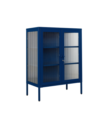 Vitrine métal H 100 cm bleu, Mustard Made destockage