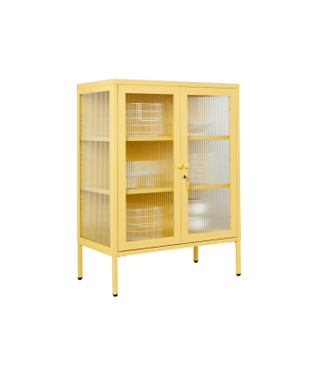 Vitrine métal H 100 cm jaune, Mustard Made de France