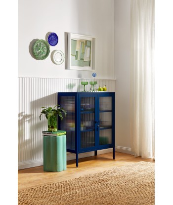 Vitrine métal H 100 cm bleu, Mustard Made destockage