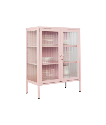 Vitrine métal H 100 cm rose pâle, Mustard Made est présent 