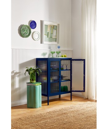 Vitrine métal H 100 cm bleu, Mustard Made destockage