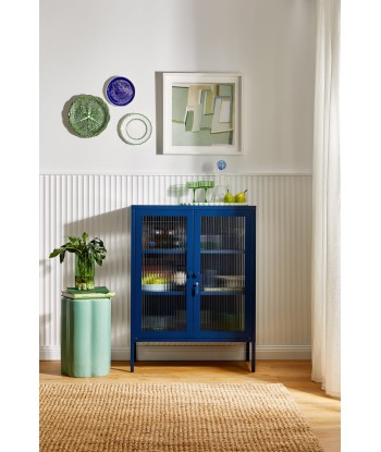 Vitrine métal H 100 cm bleu, Mustard Made destockage