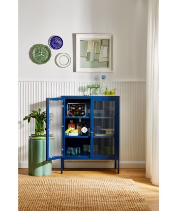 Vitrine métal H 100 cm bleu, Mustard Made destockage