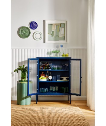 Vitrine métal H 100 cm bleu, Mustard Made destockage