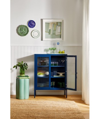 Vitrine métal H 100 cm bleu, Mustard Made destockage